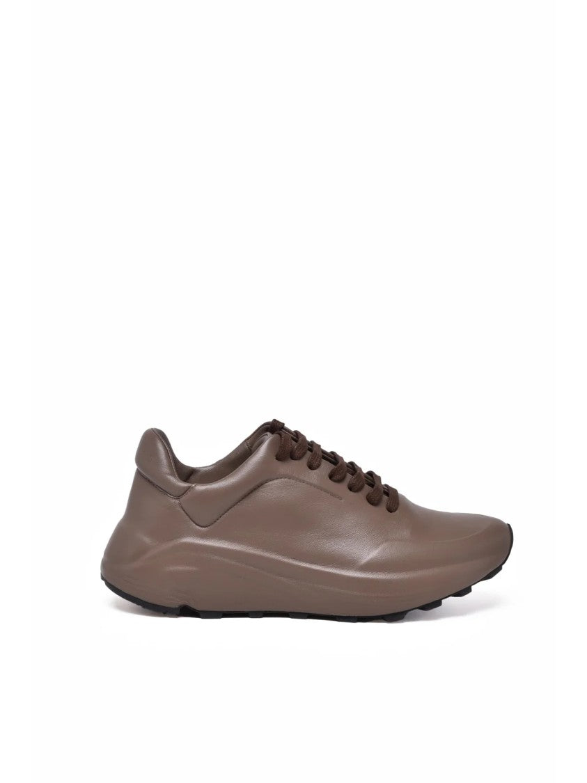 Del Carlo Turquoise Leather Covered Sneakers