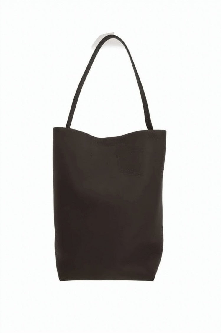 The Row Pebbled Calf Leather Shoulder Bag With Embossed Branding