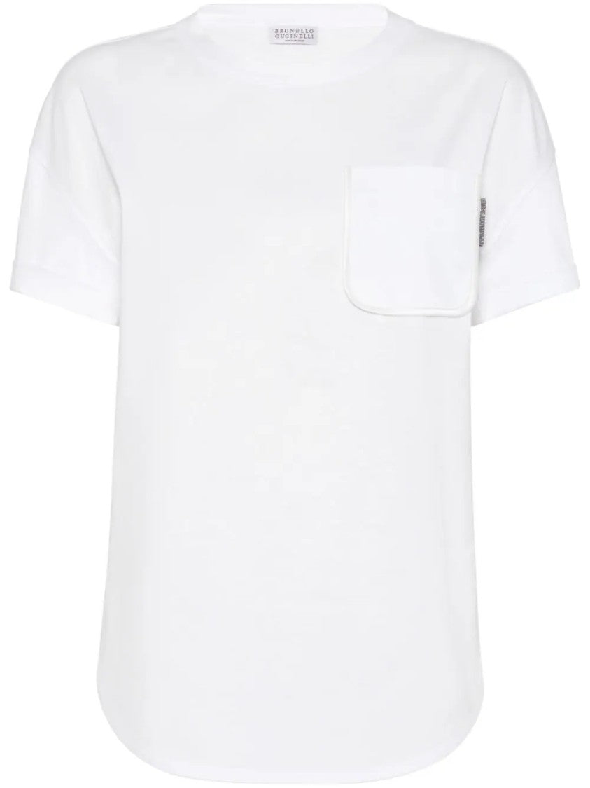 Brunello Cucinelli White Cotton T-Shirt