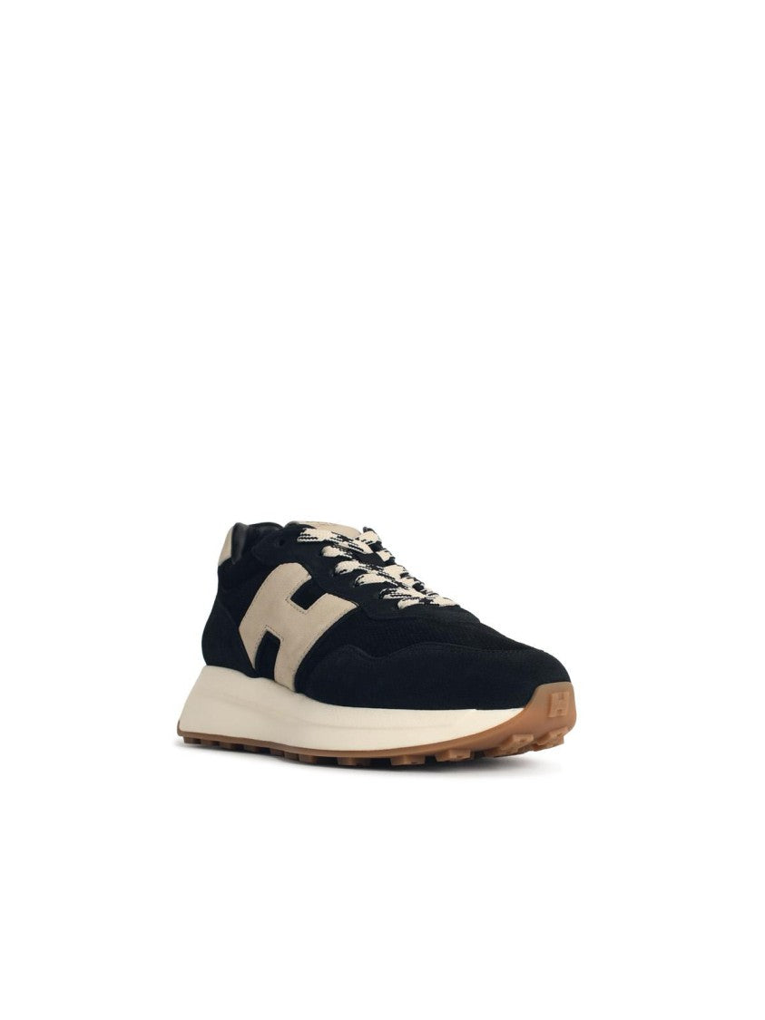 Hogan ' H641' Black Leather Sneakers