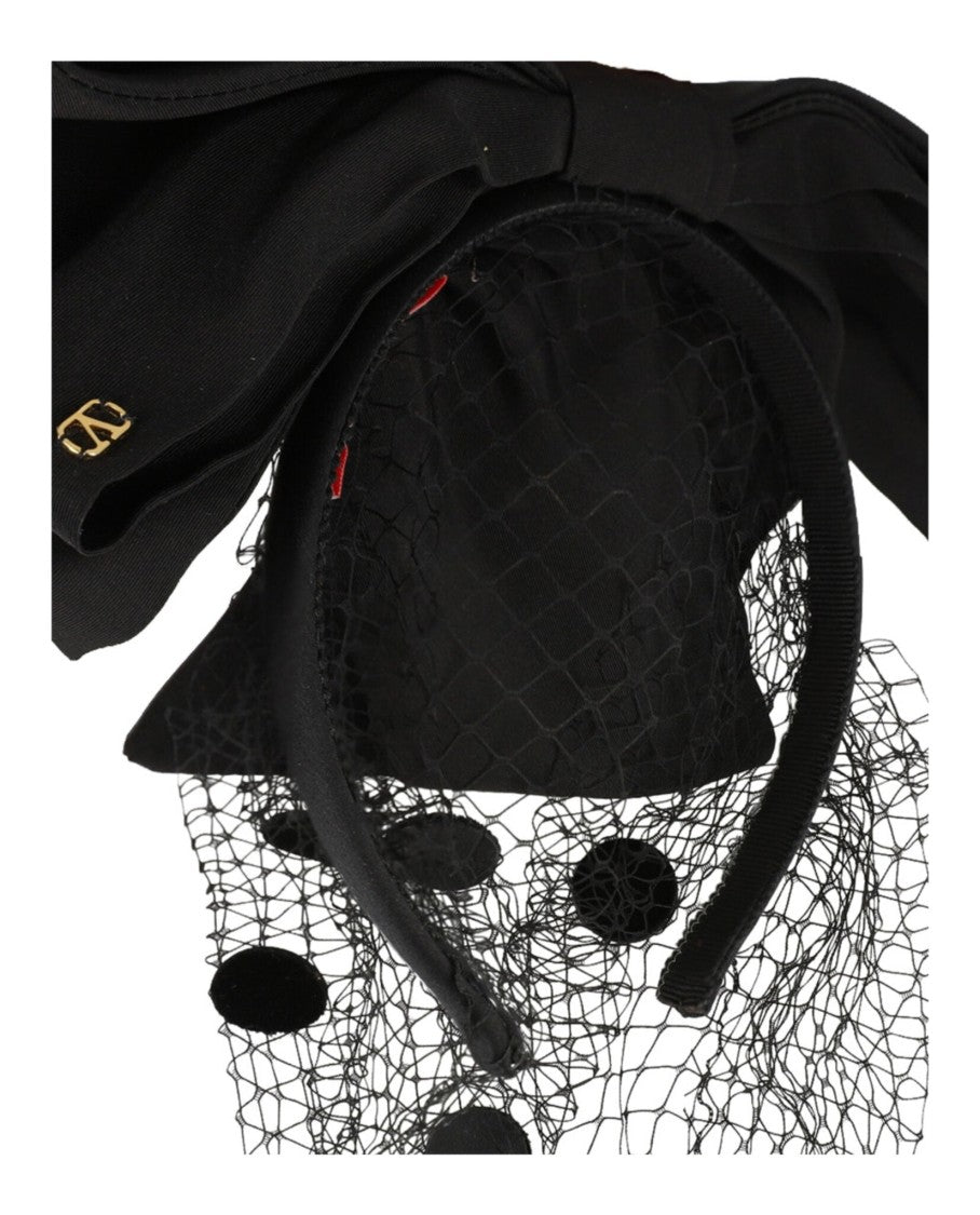 Valentino Vlogo Signature Headband With Bow And Veil