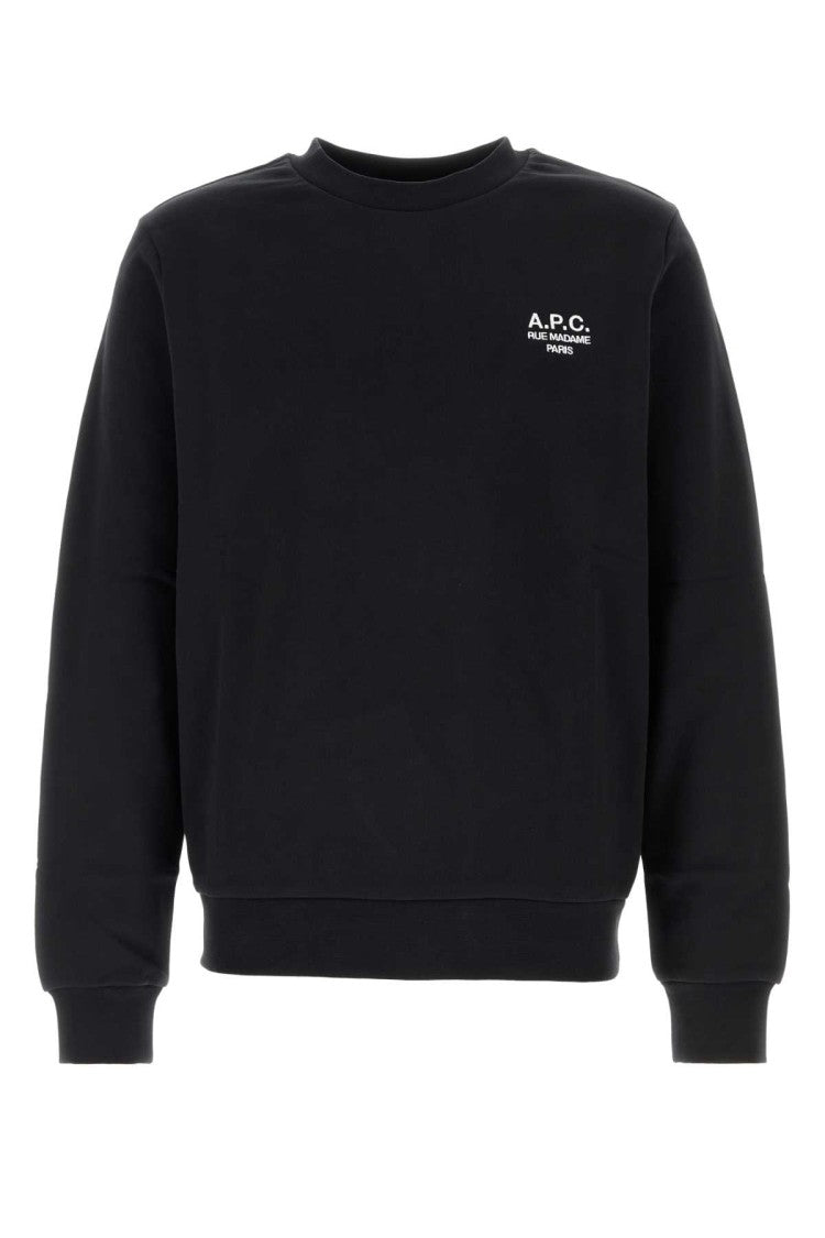A.P.C. Black Cotton Sweatshirt