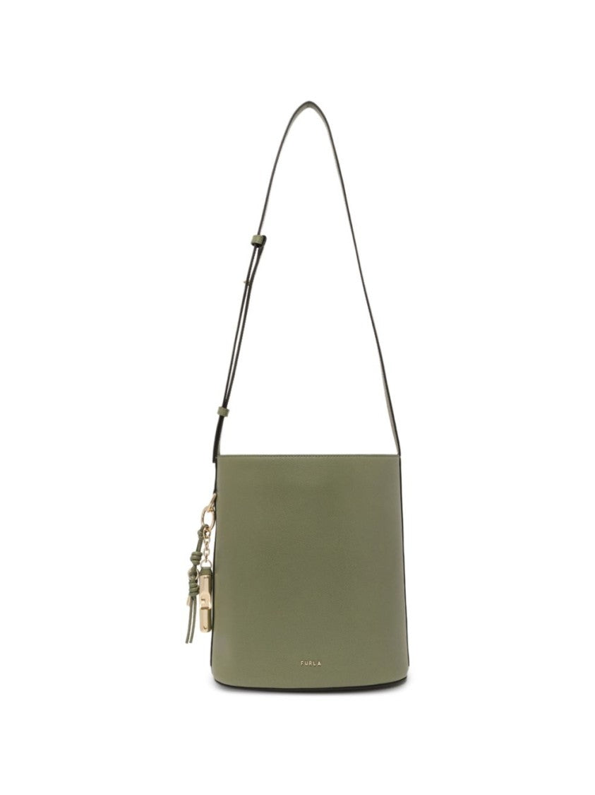 Furla Green Charm Detail Shoulder Bag