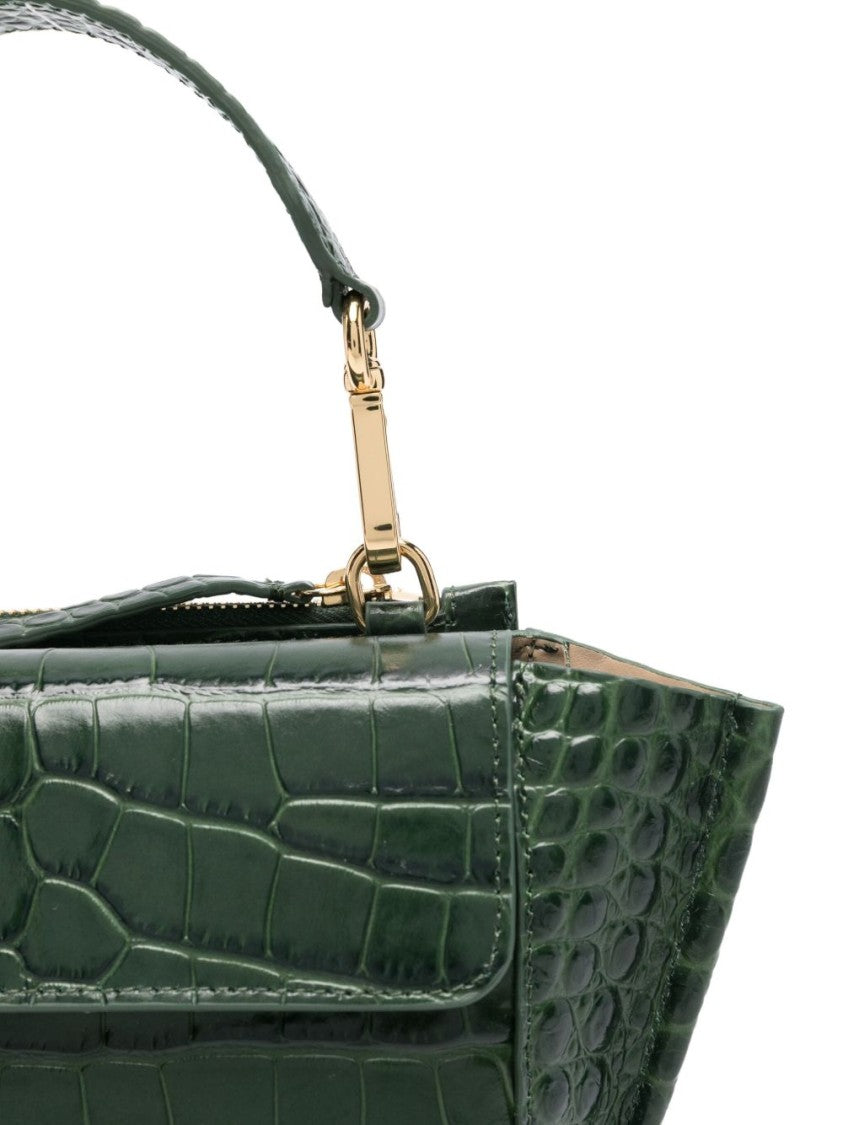 Wandler Crocodile-Embossed Shoulder Bag With Gold-Tone Accents