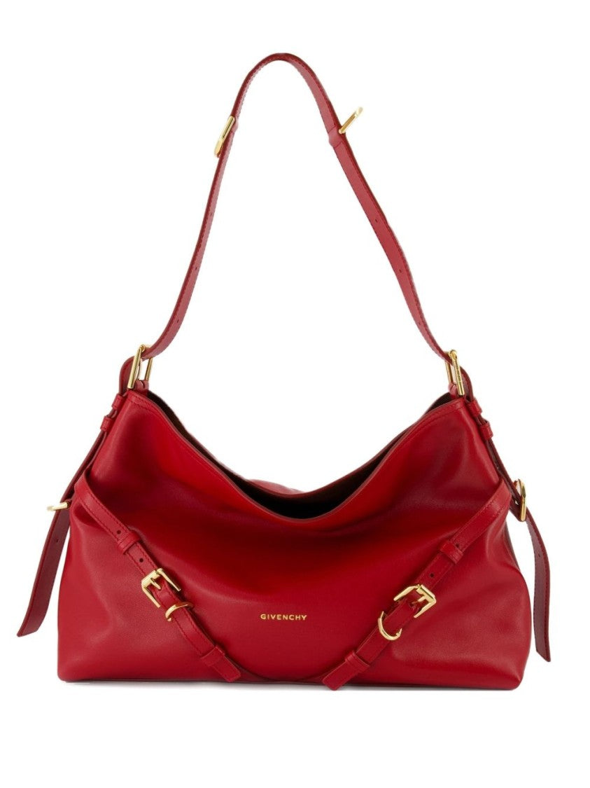 Givenchy Red Smooth Leather Adjustable Buckle Bag