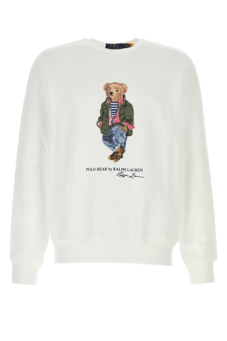 Polo Ralph Lauren White Cotton Blend Sweatshirt
