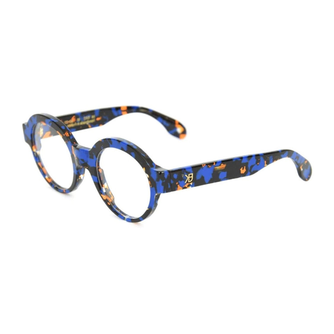 Emmanuelle Khanh Electric Blue Round Acetate Eyeglasses