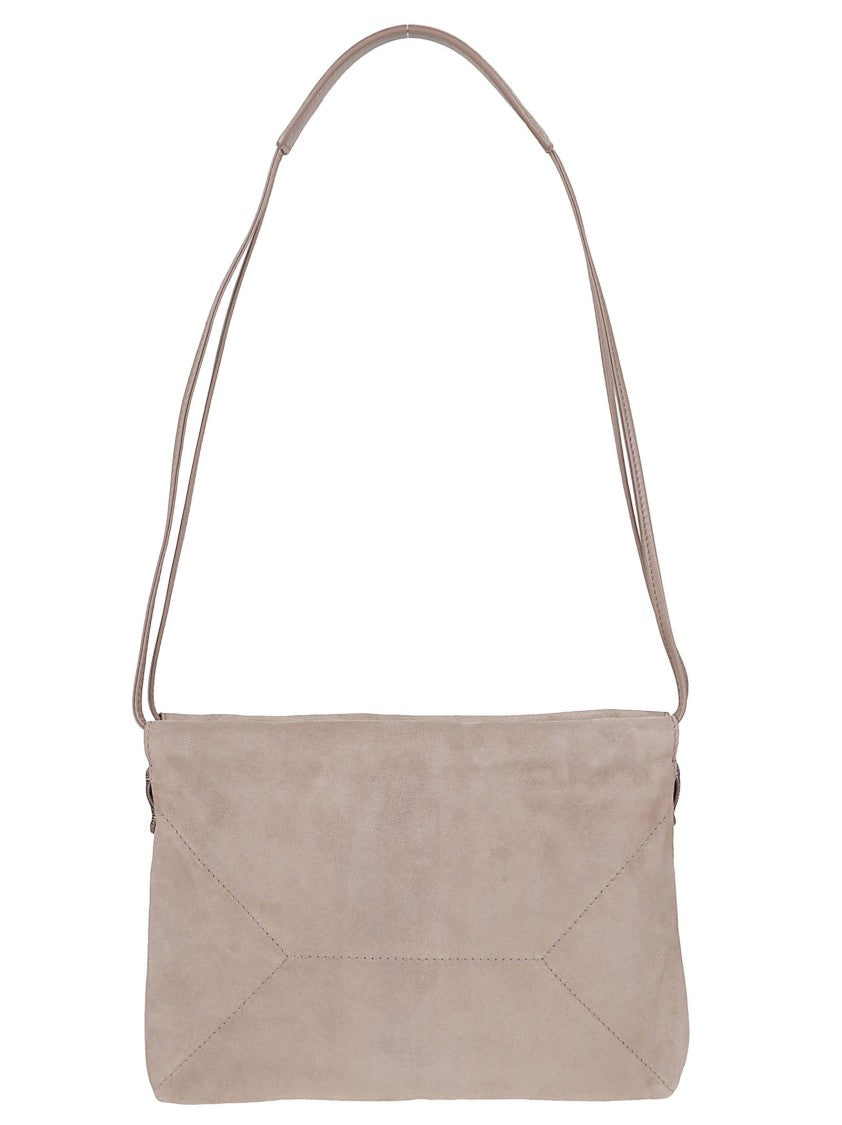 Brunello Cucinelli Suede Leather Shoulder Bag