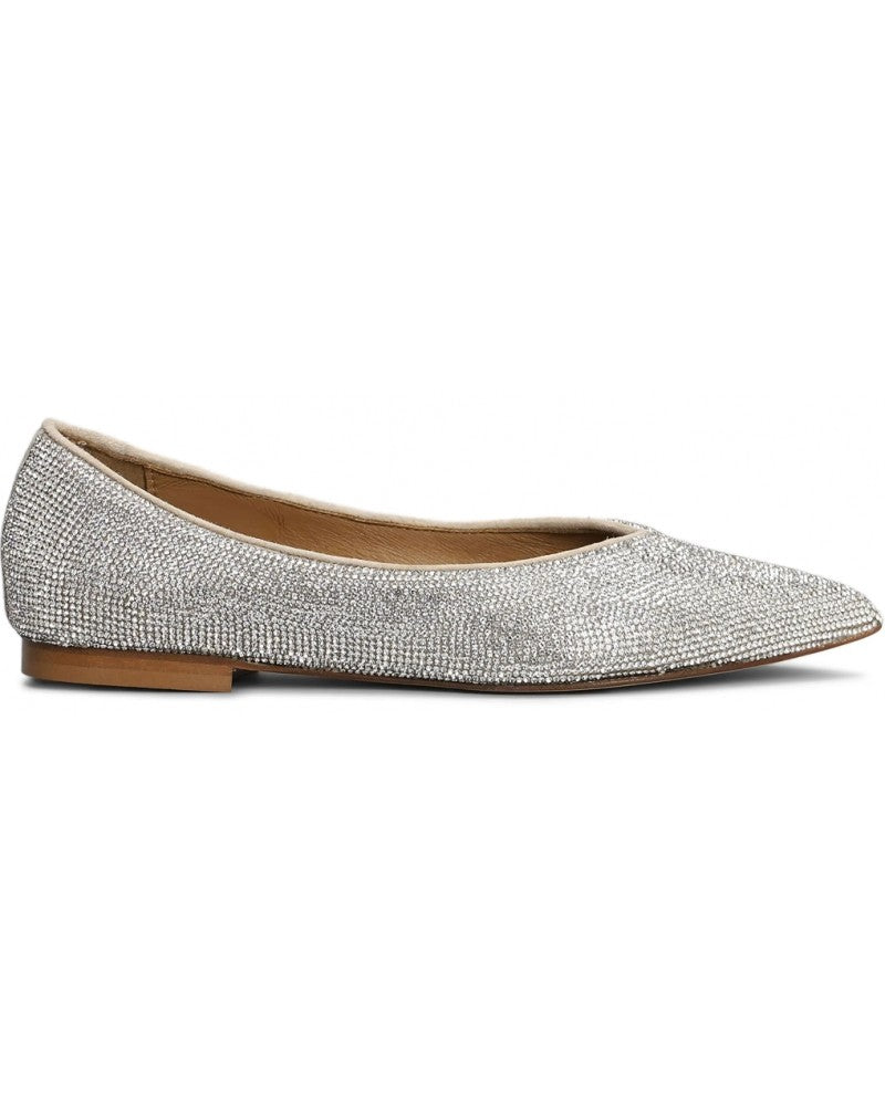Anna F. Pointed Toe Flats With Shimmering Embellishments