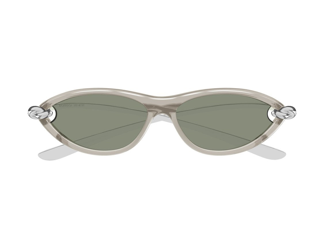 Bottega Veneta Silver Bv1390s Translucent Cat-Eye Sunglasses