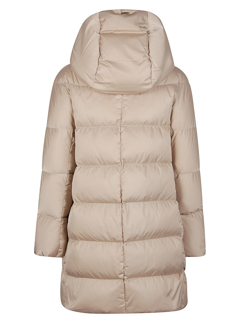 Herno Quilted Down Jacket With Hood And Drawstrings Herno