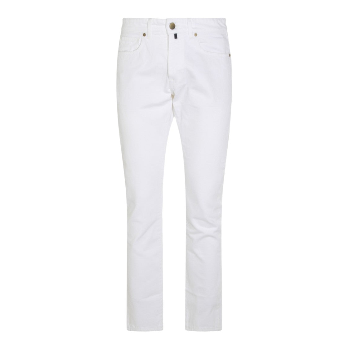 Incotex Blue Division Slim-Fit White Denim Jeans With Five-Pocket Design