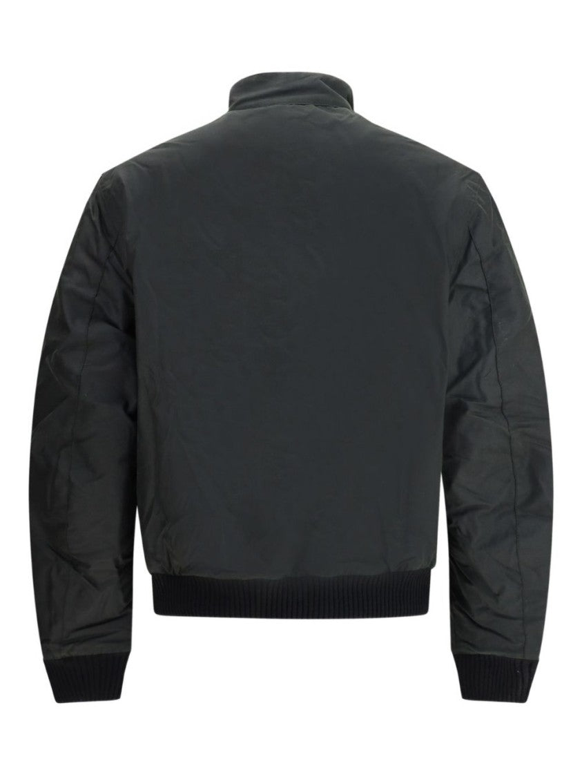 Barbour Cropped Wax Jacket With High Collar And Flap Pockets