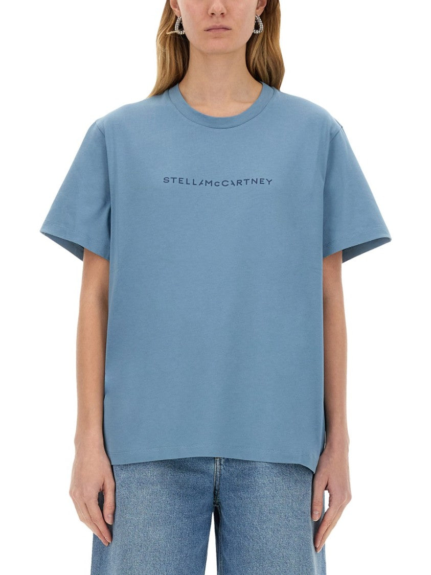 Stella Mccartney Relaxed Fit Cotton T-Shirt With Minimalist Logo