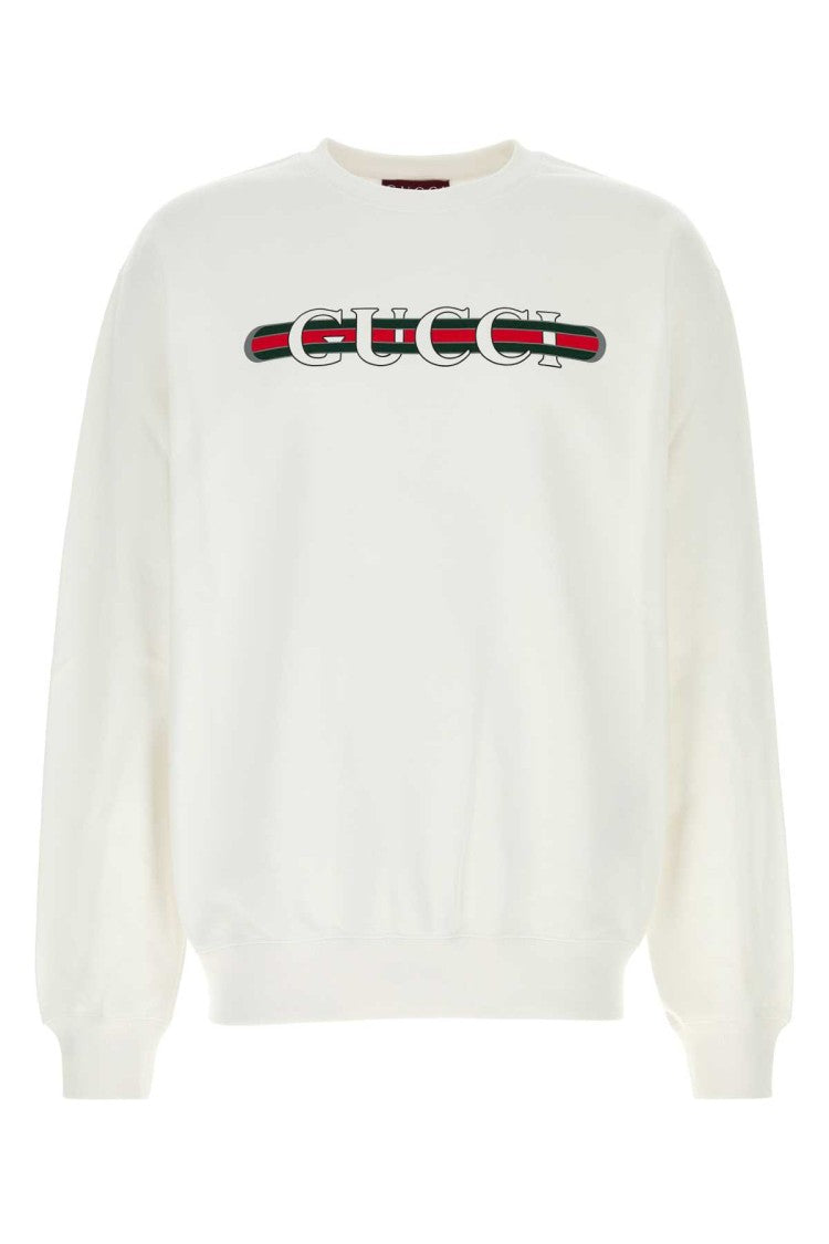 Gucci White Cotton Sweatshirt