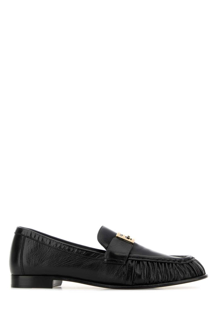 Fendi Black Nappa Leather Baguette Loafers