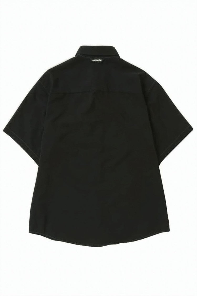 And Wander White Boxy Loose Fit Polyester Shirt