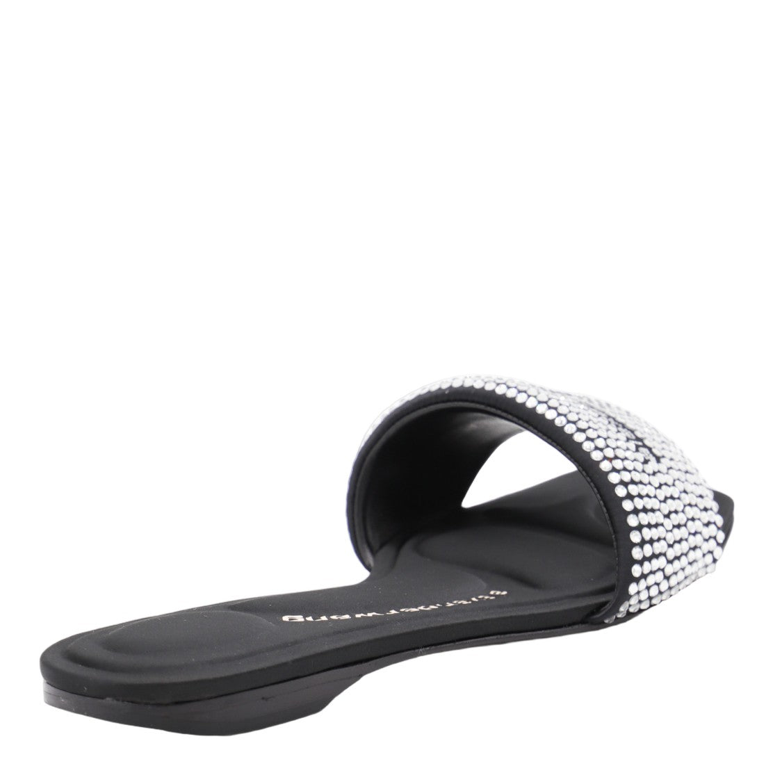 Alexander Wang Open Toe Sandals With Sparkling Rhinestone Straps