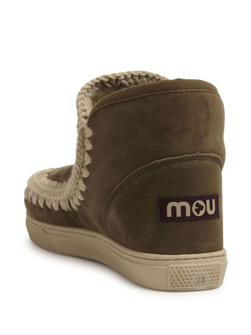 Mou Brown Sneakers With Braided Detailing