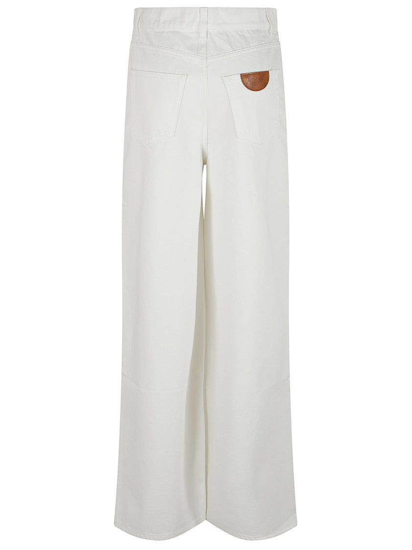 Chloé High-Rise Wide-Leg Jeans In Lightweight Organic Cotton Denim
