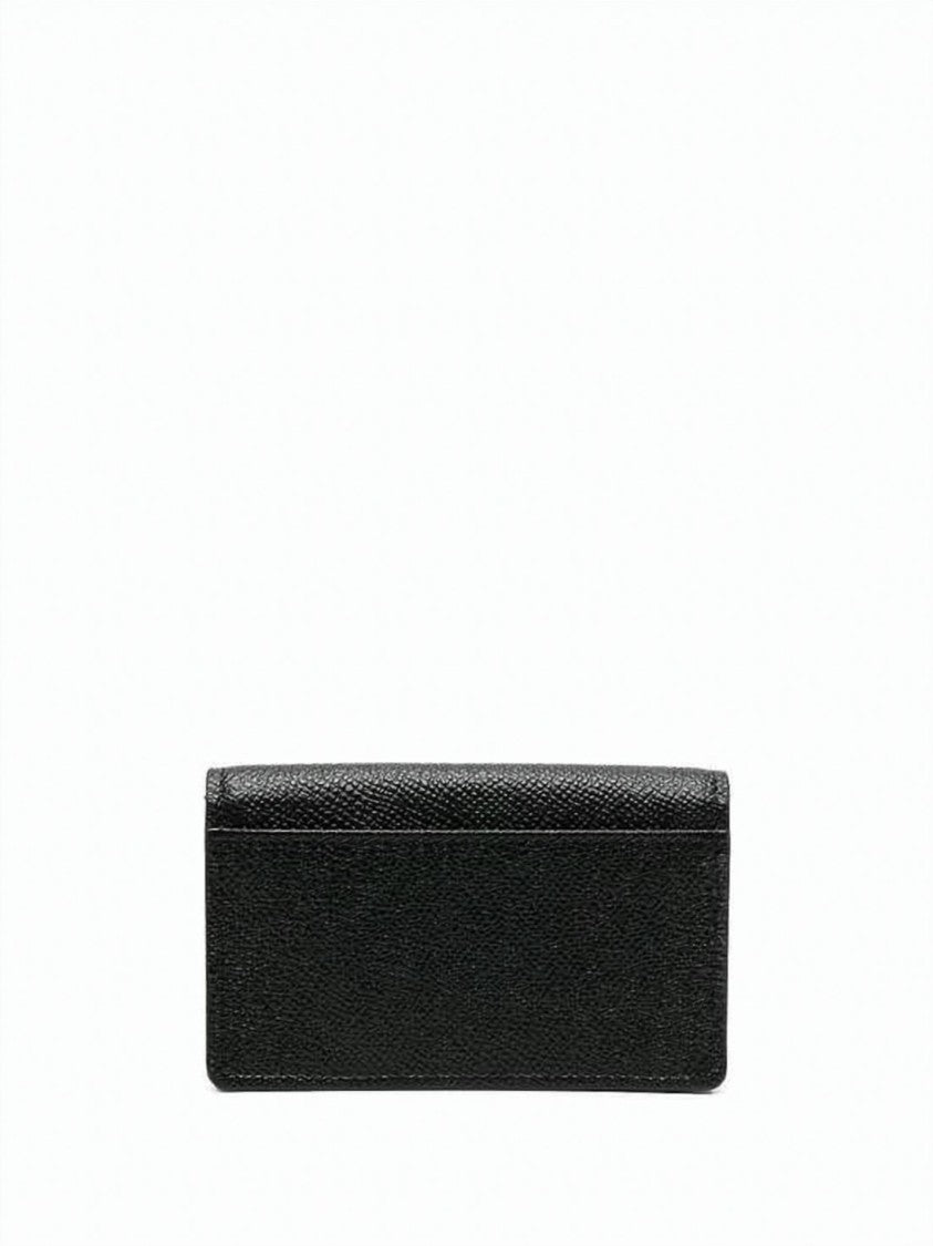 Maison Margiela Textured Calf Leather Card Holder With Signature Stitches