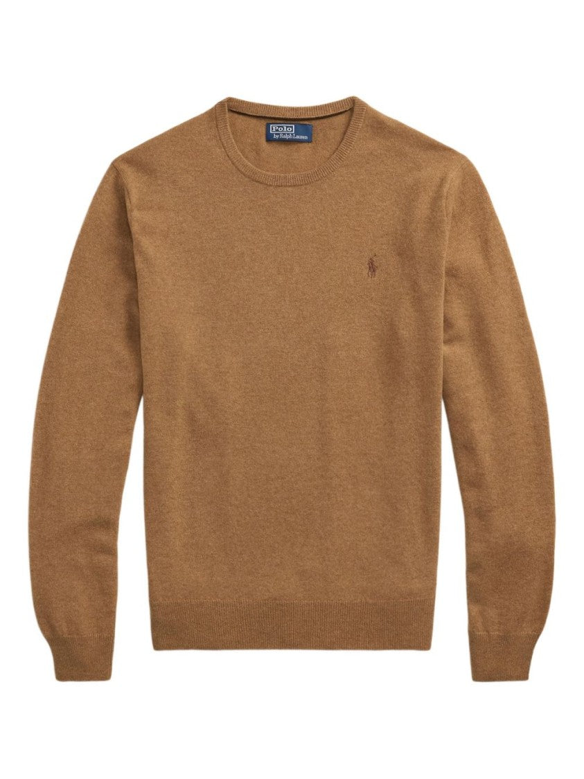 Polo Ralph Lauren Tailored Brown Sweater With Ribbed Cuffs And Sophisticated Logo