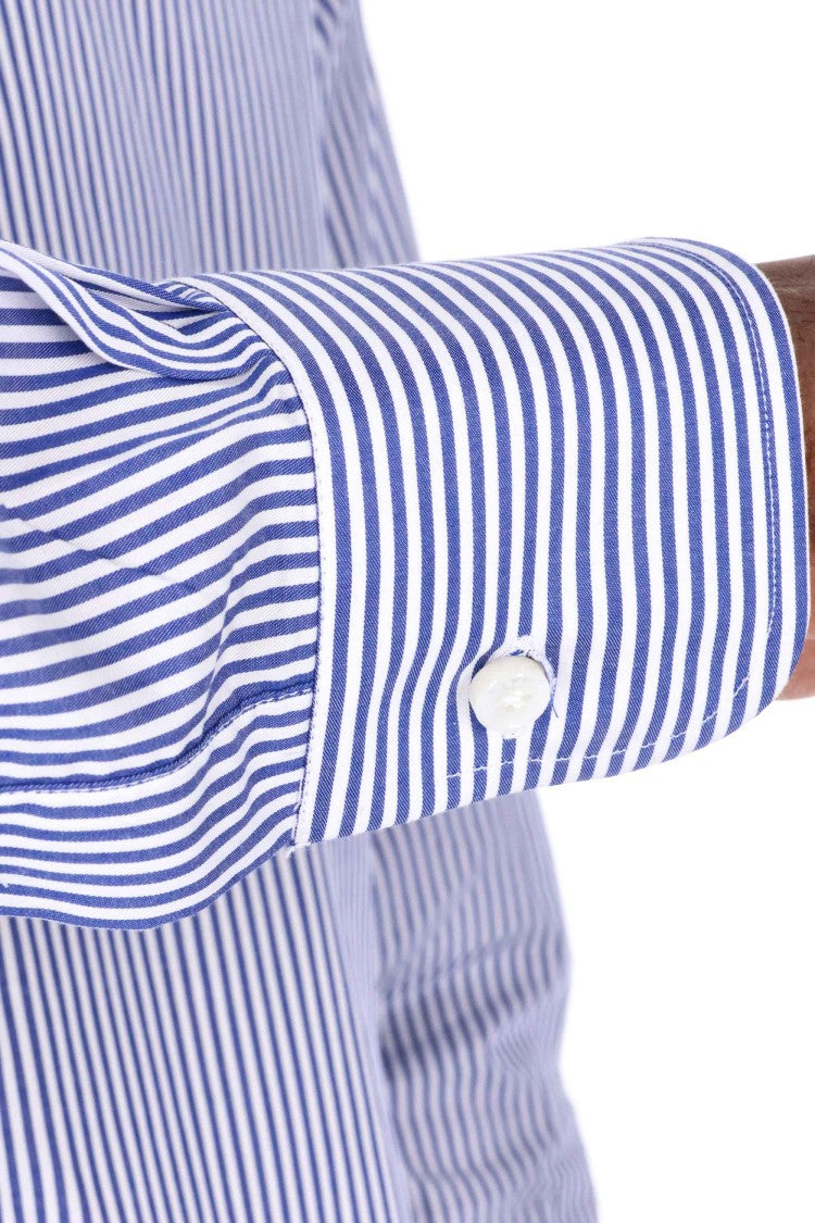 Barba Journey Line Cotton Striped Shirt