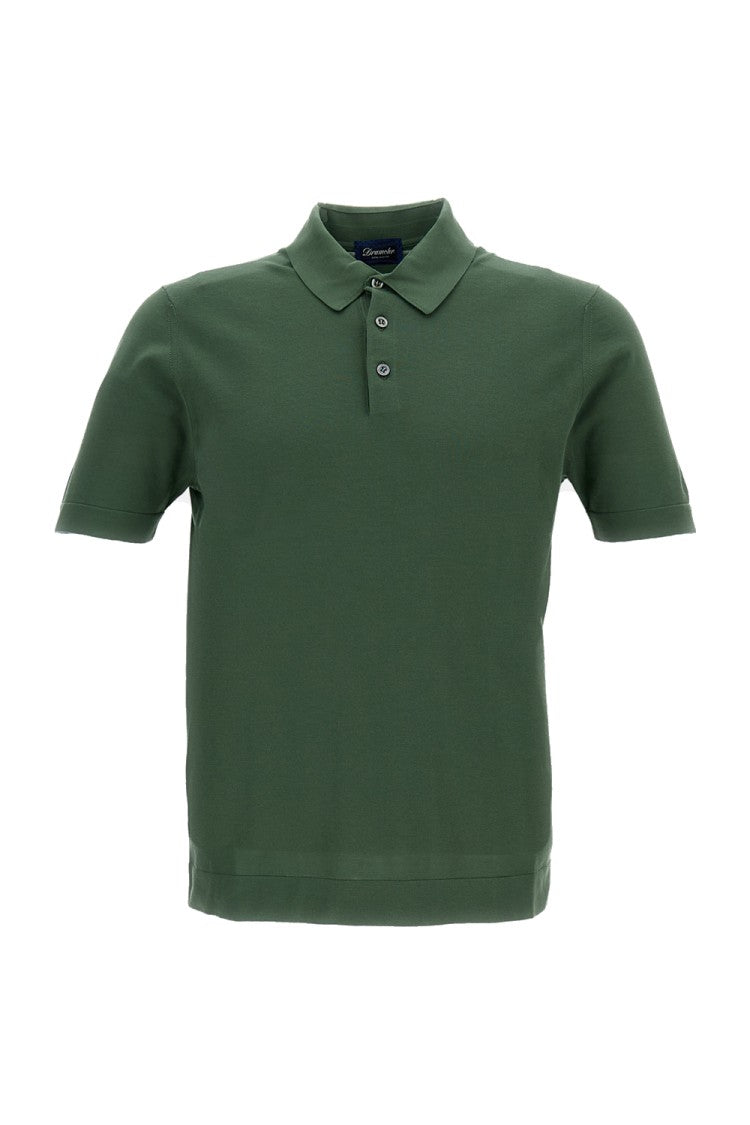 Drumohr Green Cotton Polo Shirt
