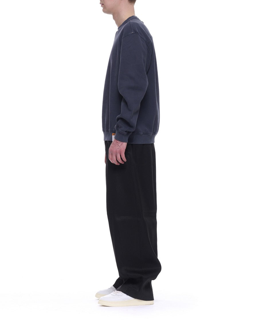 Nine In The Morning Black Damiano Carrot Linen Blend Trousers