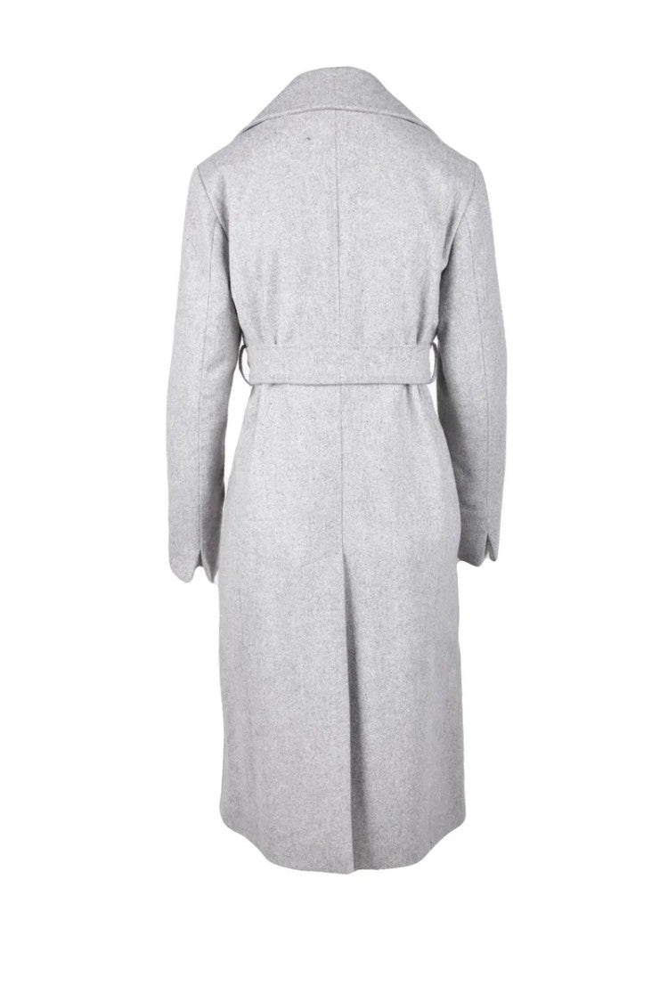 Bottega Martinese Wool Blend Coat - Grey