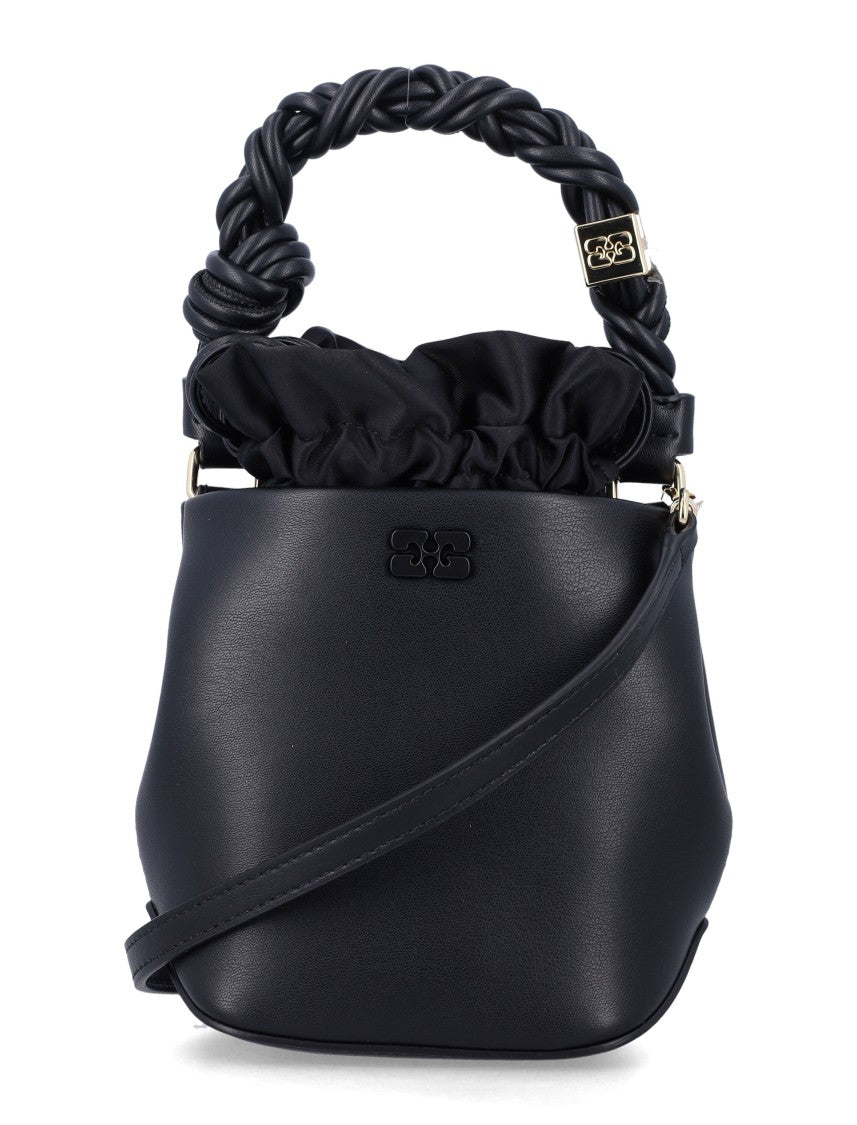 Ganni Black Mini Bou Bucket Bag