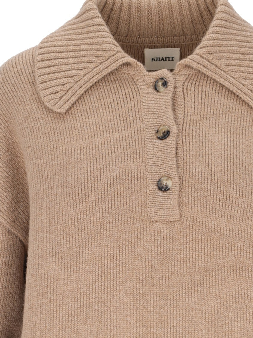 Khaite "Bristol" Beige Cashmere Sweater