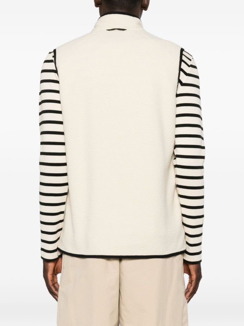 Peak Performance Textured High-Collar Zippered Sleeveless Jacket