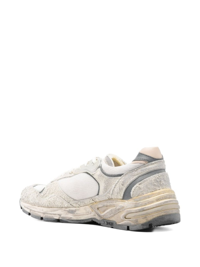 Golden Goose White Silk And Nylon Mesh Sneakers