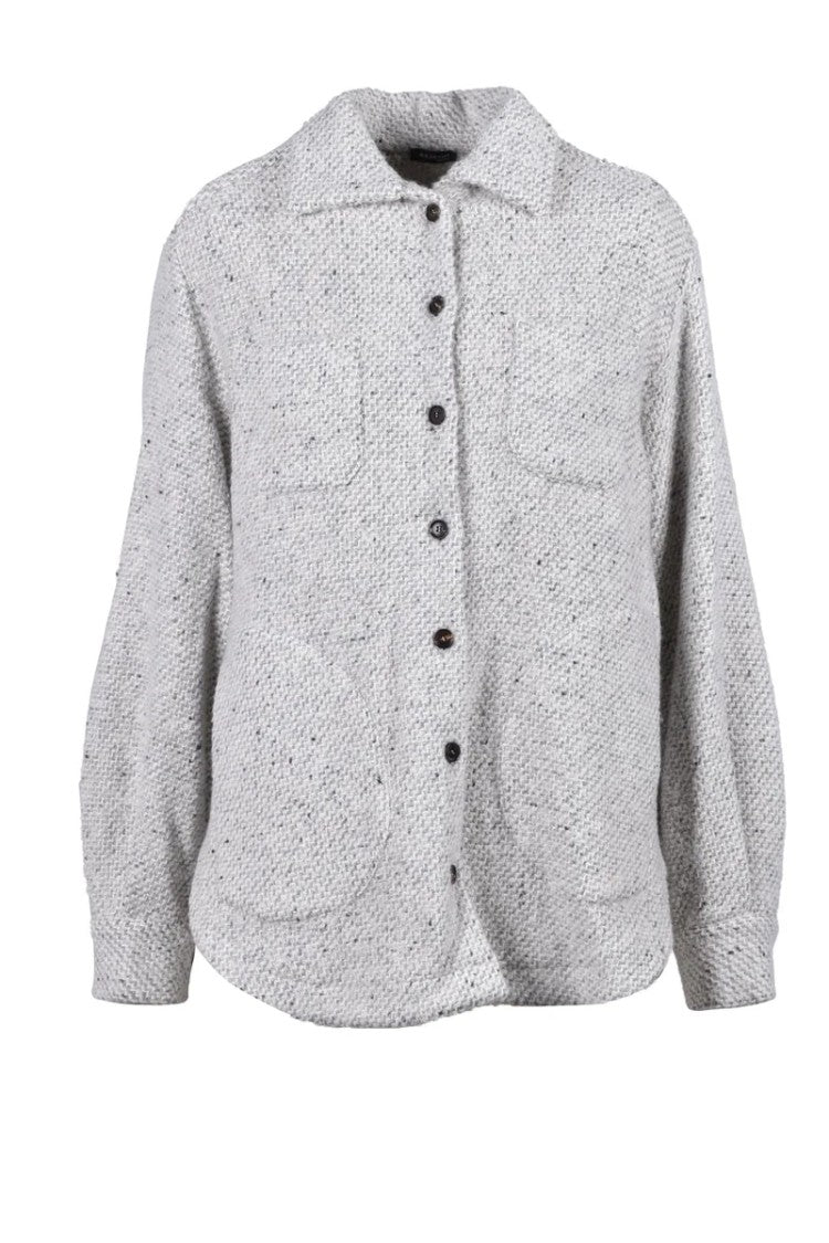 Kiton Wool And Cashmere Shirt - Light Grey