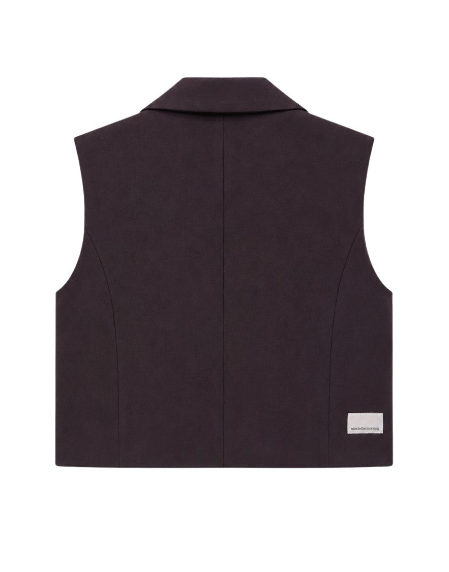 Nine In The Morning Ametista Liora Cropped Wool Vest