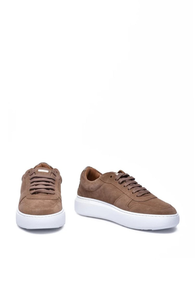 Herno Suede Leather Sneakers - Brown