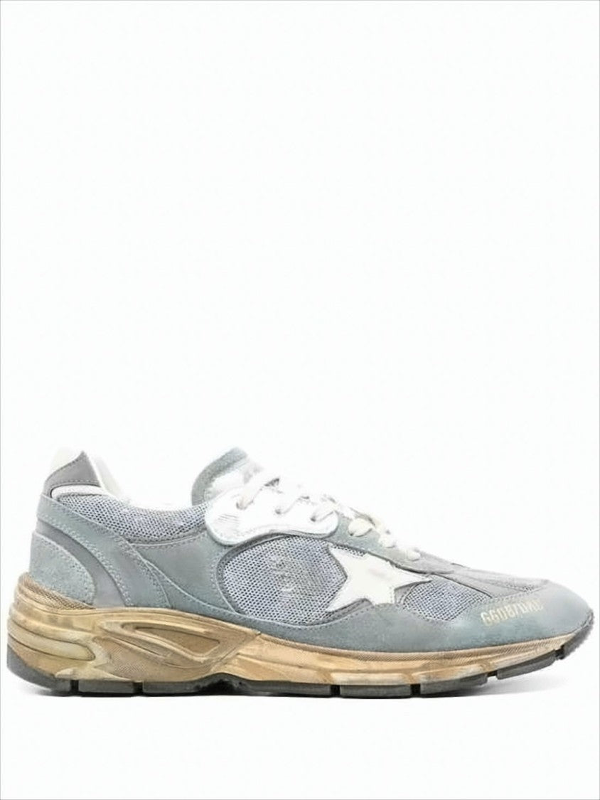 Golden Goose Low-Top Suede And Mesh Sneakers With Distressed Sole