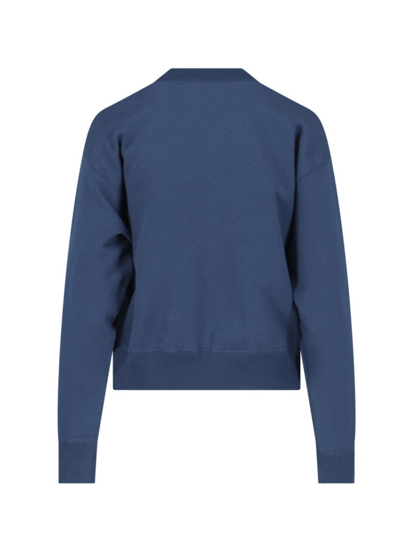 Chloé "Paris" Crew Neck Sweatshirt, In Blue Cotton
