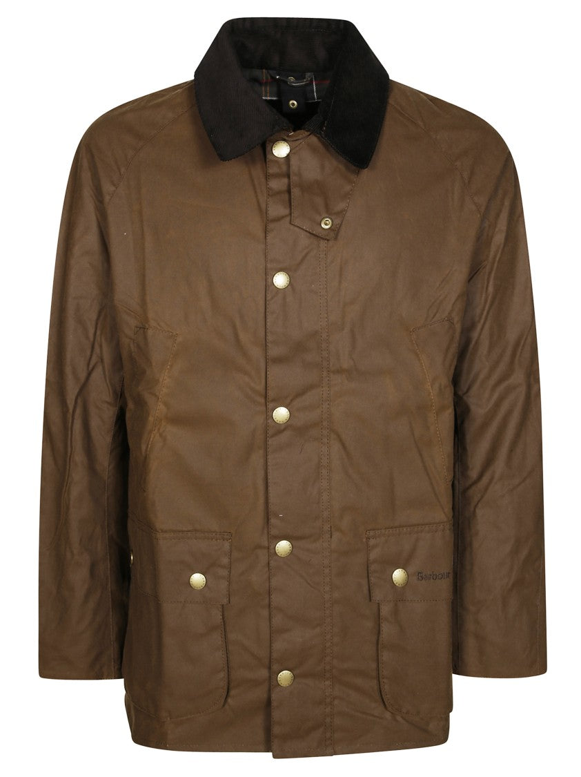 Barbour Waxed Cotton Jacket With Corduroy Collar
