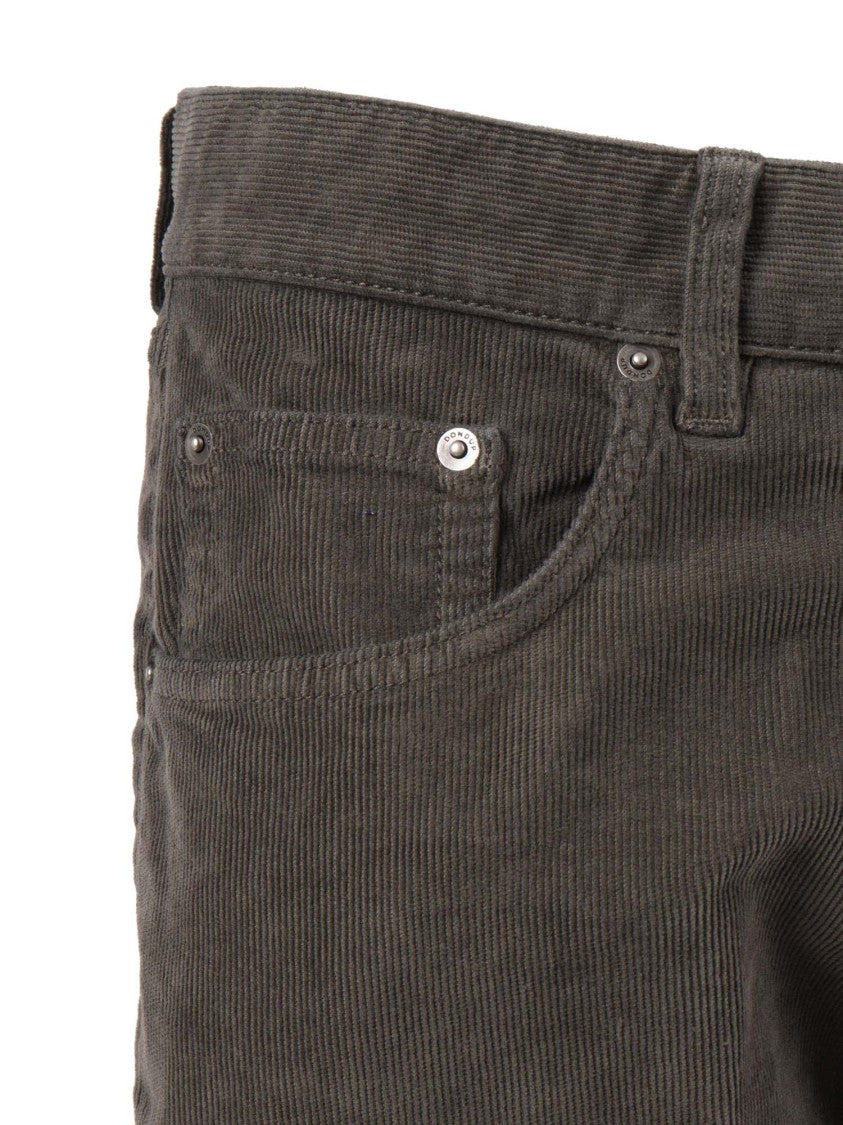 Dondup Tailored Straight Leg Casual Pants With Subtle Stitching