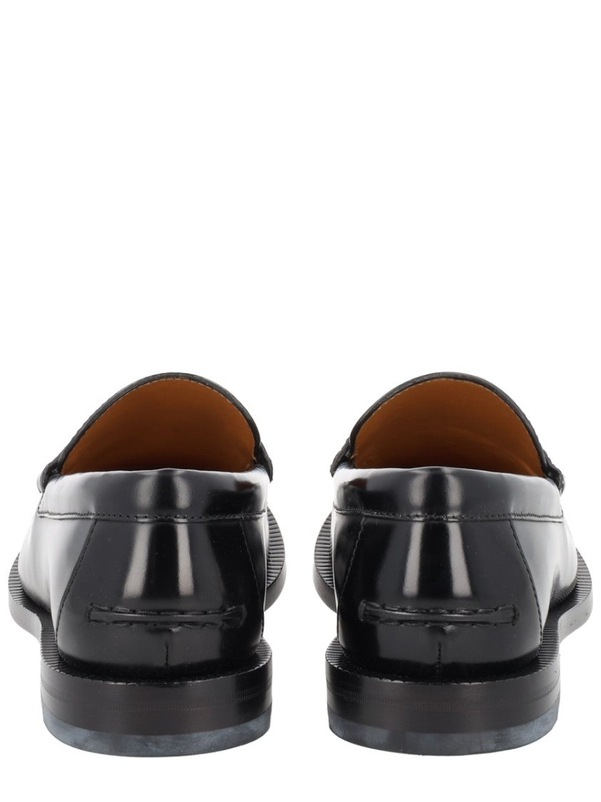 Gucci Penny Emblem Calfskin Loafers