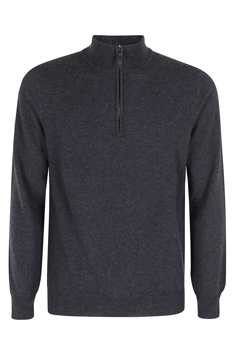 Kangra Dark Gray Stretch Wool Knit Sweater