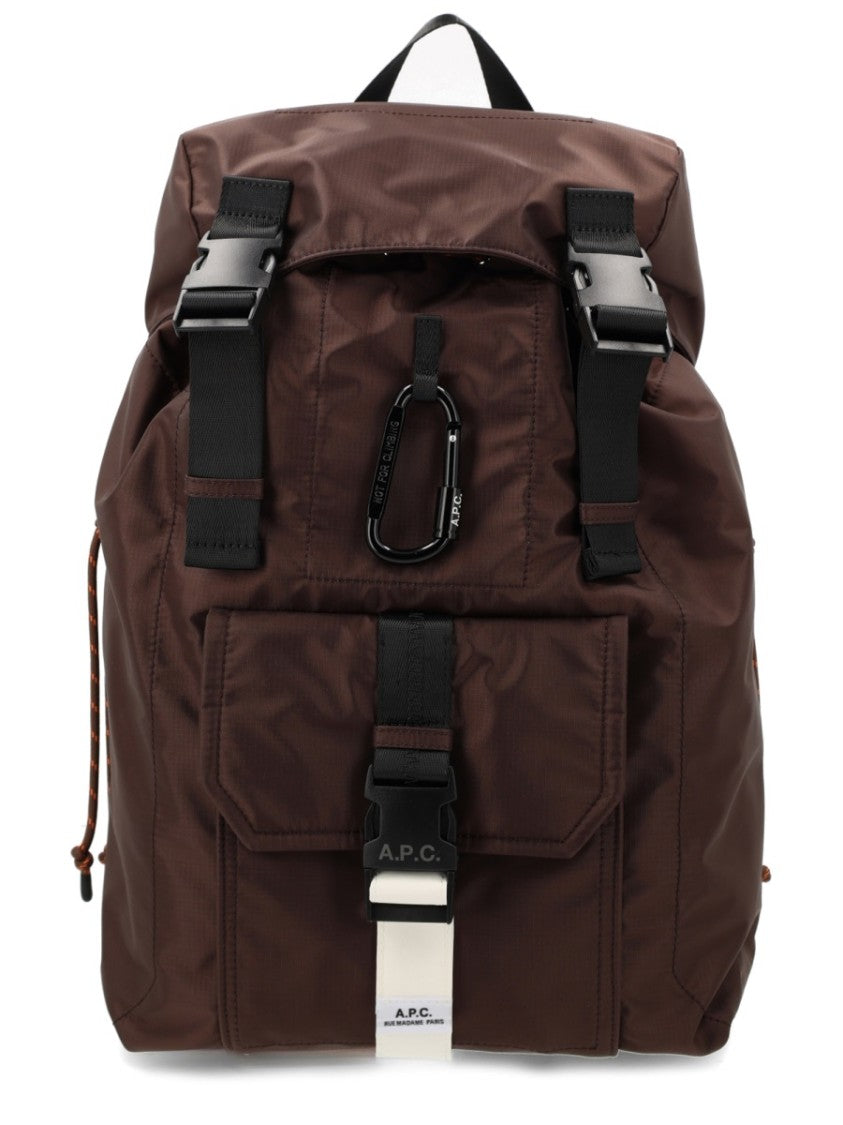 A.P.C. Trek Durable Brown Buckle Backpack