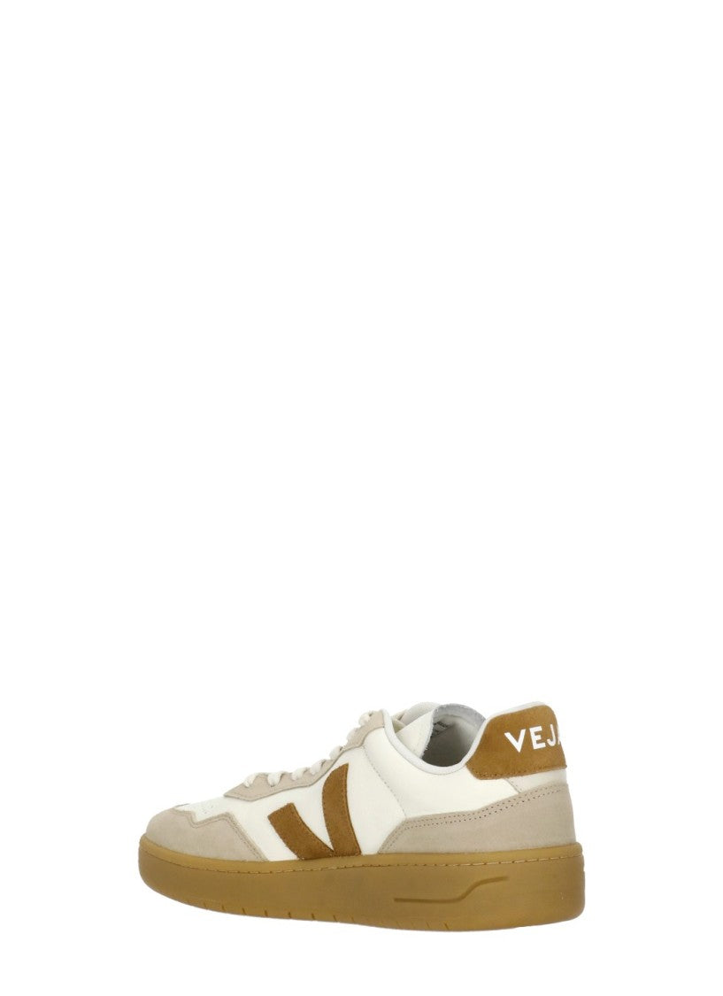 Veja V-90 White Suede Low-Top Sneakers