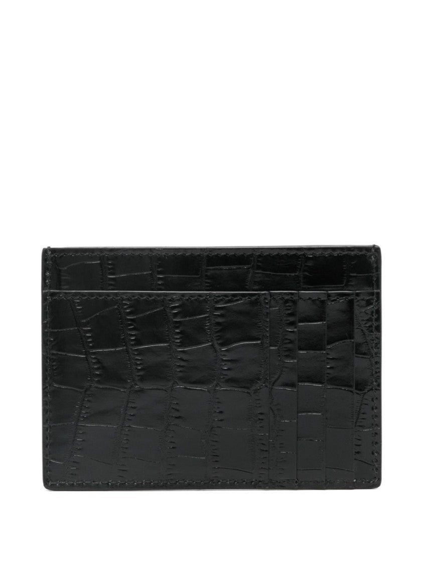 Tom Ford Crocodile-Print Calf Leather Card Holder