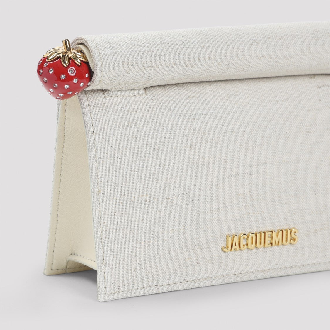 Jacquemus Compact Structured Handbag With Gold Hardware