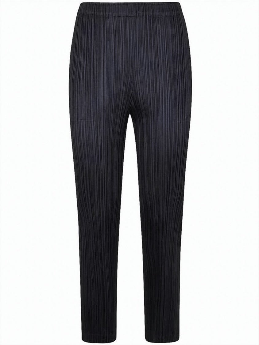 Pleats Please Pleated Textured Tapered Jogger Pants