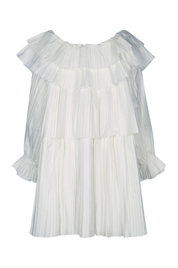 Bode Layered White Top With Ruffled Accents