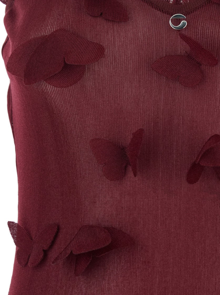 Coperni Butterfly Appliqué Evening Dress